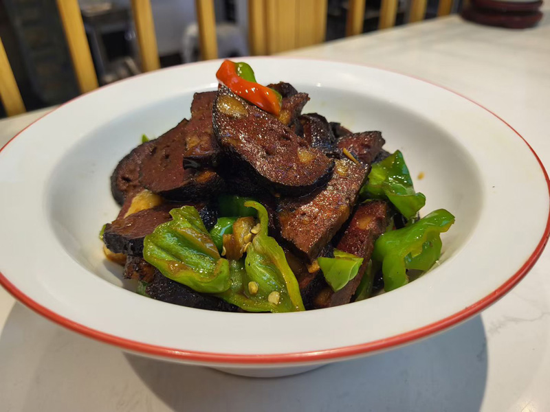 红豆腐炒辣椒