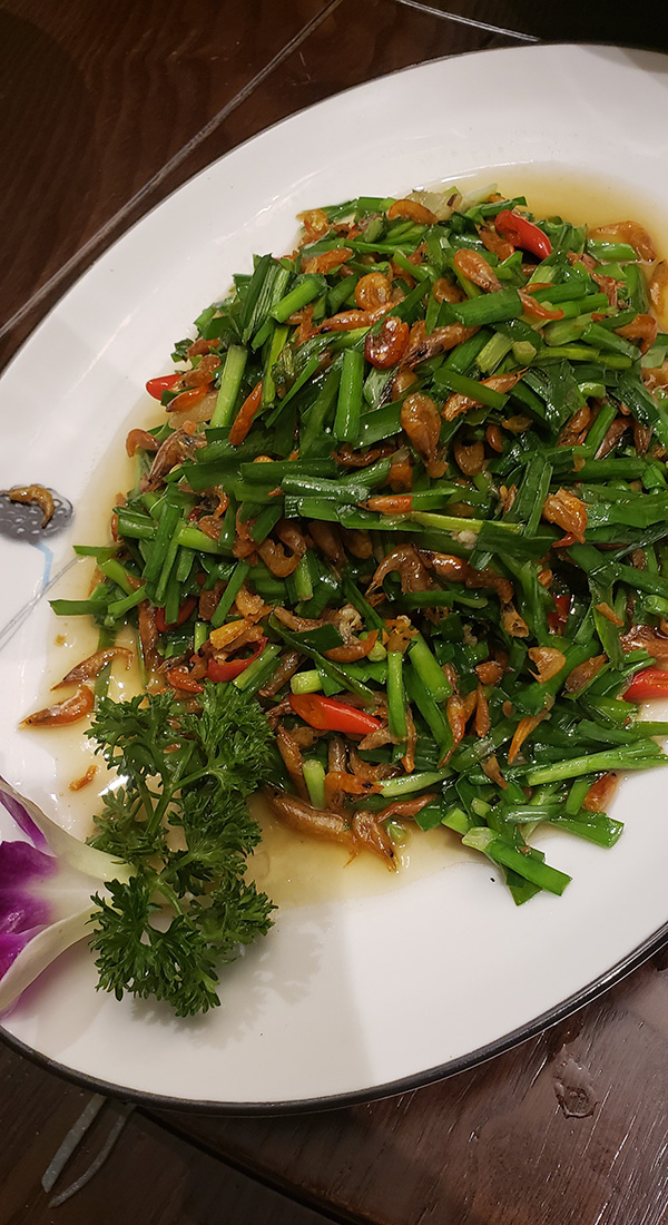 韭菜炒河虾